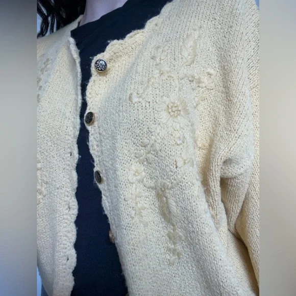 Yellow Knit Cardigan - Picture 4 of 7